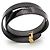 Louis Vuitton Pulseira com bracelete de couro verniz Amaranthe Ouro Preto - vista 5