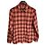 Burberry Camisa de algodón a cuadros rosa para mujer