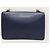Borsa a tracolla J'adior in pelle blu navy con patta e catena dorata - vista 6