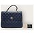 Chanel Borsa a mano con manico superiore Trendy CC Large in agnello blu navy e oro champagne - vista 8