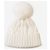 Moncler Cashmere-Beanie mit Fuchsfell-Bommel Weiß - Ansicht 3