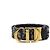 Dior Cinturón reversible Montaigne con hebilla dorada Unisex