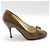 Salvatore Ferragamo Patentleder-Pumps mit silberner Schleife Braun - Ansicht 4