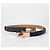 Hermès Cinturón Kelly para mujer negro con hebilla oro rosa Naranja - vista 5