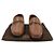 Tod's Mocassini da guida da uomo in pelle marrone Doppia FINE CITY Gommino - vista 3