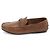 Tod's Mocassini da guida da uomo in pelle marrone Doppia FINE CITY Gommino - vista 4