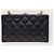 Chanel Borsa a tracolla Generation in agnello nero con cuciture Wild Gold trapuntata - vista 2