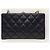 Chanel Borsa a tracolla Generation in agnello nero con cuciture Wild Gold trapuntata - vista 7