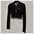 Miu Miu Logo Strickjacke mit Reißverschluss Silber - vista 4