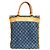 Louis Vuitton Borsa Tote in Denim Monogram Blu - vista 3