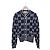 Gucci Cárdigan de jacquard de algodón GG Supreme azul oscuro