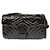 Gucci Mini borsa a tracolla GG Marmont in pelle verniciata stamp: Nero
