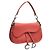 Dior Borsa a tracolla saddle in pelle rosa - vista 2