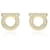 Salvatore Ferragamo Orecchini Gancini Stud Crystal D'oro
