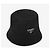 Prada Cappello Bucket Lina Nylon Triangle Logo da Uomo Nero - vista 7
