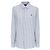 Ralph Lauren Camicia in cotone e lino a righe Classic Fit Blu