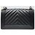 Chanel Boy Flap aus schwarzem Lammleder mit Chevron-Muster, Silberhardware - Ansicht 8