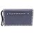 Valentino Clutch Rockstud con patta dorata Blu - vista 4