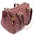 Dior Bolsa Tote Trotter Boston em jacquard Oblique vermelho com detalhes dourados - vista 2