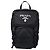 Prada Mochila acolchoada com capuz em Re-Nylon Preto