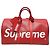 Louis Vuitton Borsa Keepall Epi con Logo Supreme Rosso