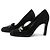Valentino Wildleder-Pumps mit Kette Schwarz - Ansicht 2