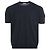 Moncler Strick-T-Shirt aus Seide und Baumwolle Blau