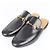 Gucci Mule in pelle con morsetto nero