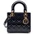 Christian Dior Patent Lady Dior Small Schwarz