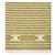 Céline Asciugamano da Spiaggia in Cotone Triomphe Stripe (Ocre/Vanilla) D'oro