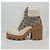 Gucci Stivaletti con lacci in pelle GG Supreme con tacco da donna - vista 5