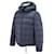 Prada Giacca imbottita con cappuccio e logo Triangle Blu - vista 4