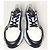 Fendi Sneakers Flow in pelle nera e jacquard FF marrone Nero - vista 6