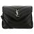 Saint Laurent Loulou Toy Schultertasche aus gestepptem Leder Schwarz/Silber