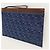 Fendi Clutch piatta in jacquard denim Medium Blu - vista 2