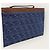 Fendi Clutch piatta in jacquard denim Medium Blu - vista 3