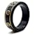 Gucci Anello Interlocking Icon in Oro Nero  - vista 4