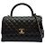Chanel Bolso Large Flap Black Interior Chip Negro