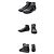 Sneaker alte in scamosciato Moncler LYON Nero - vista 3