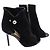 Dior Christian Black Suede Open Toe Side Zip Ankle Boots Heel - view 5