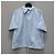 Prada Camicia a maniche corte in cotone con logo a triangolo Blu - vista 2