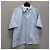 Prada Camicia a maniche corte in cotone con logo a triangolo Blu - vista 3