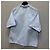 Prada Camicia a maniche corte in cotone con logo a triangolo Blu - vista 6
