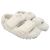 Prada Sandali con listino in shearling e logo a triangolo bianco