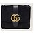 Gucci Borsa a tracolla Ali in scamosciato nero GG Marmont - vista 2