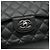 Chanel Borsa a Spalla Classic Jumbo Large Silver-Tone Black Caviar Nero - vista 11