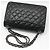 Chanel Borsa a Spalla Classic Jumbo Large Silver-Tone Black Caviar Nero - vista 4