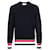 Thom Browne Gestrickter Pullover mit gestreiftem Besatz Navy Schwarz  - Ansicht 1