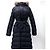 Moncler Chaqueta larga de plumón con piel de mapache Chloe Azul - vista 2