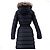 Moncler Chaqueta larga de plumón con piel de mapache Chloe Azul - vista 6